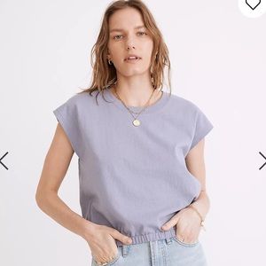 Madewell banded muscle tee in dusk peri